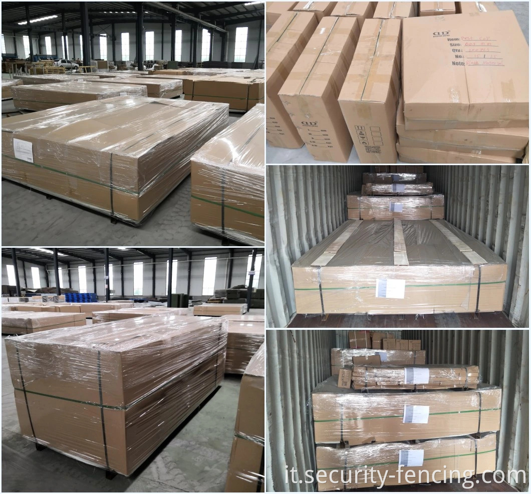 BS1722 a caldo a caldo Tre rotaia da 3,0 m a triplo punta Curved top Wace Acciaio Palisade ad alta recinzione per la stazione di pompaggio Telecom Sostation Potenza